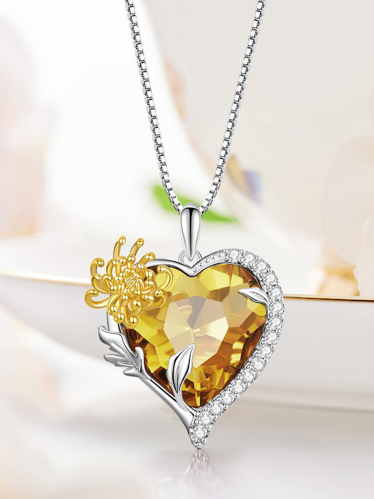 Trusky Halskette mit Herz-Design aus Silber mit Zirkon