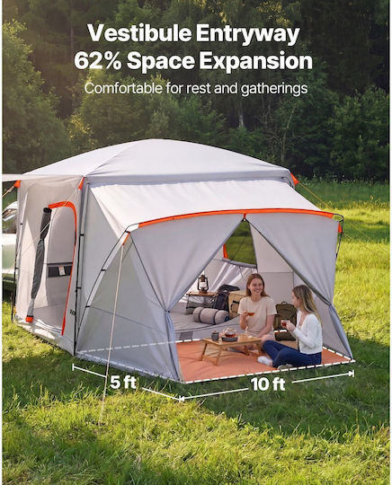 Vevor SUV Σκηνή Camping Αυτοκινήτου 3 Εποχών για 9 Άτομα 396x305εκ.