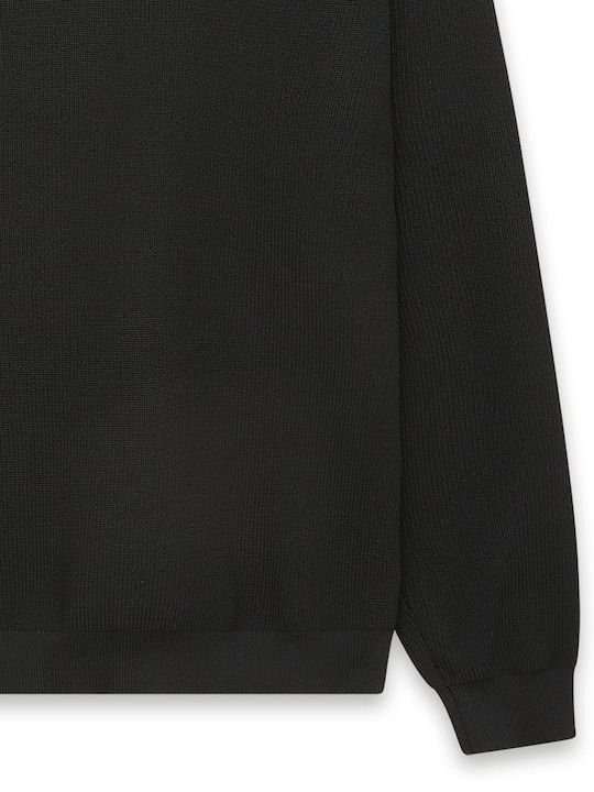 Herrenblusen Langarm Pullover Schwarz