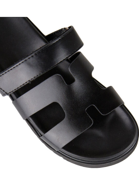 Γυναικεία Ανατομικά Σανδάλια Flatforms Μαύρα