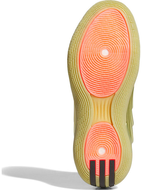 Harden Volume 10 Basketball Shoes Gold Metallic / Core Black / Solar Turbo