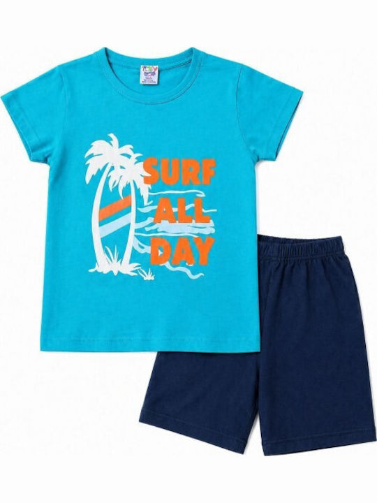 Happy Touch Kids Summer Turquoise Pajamas