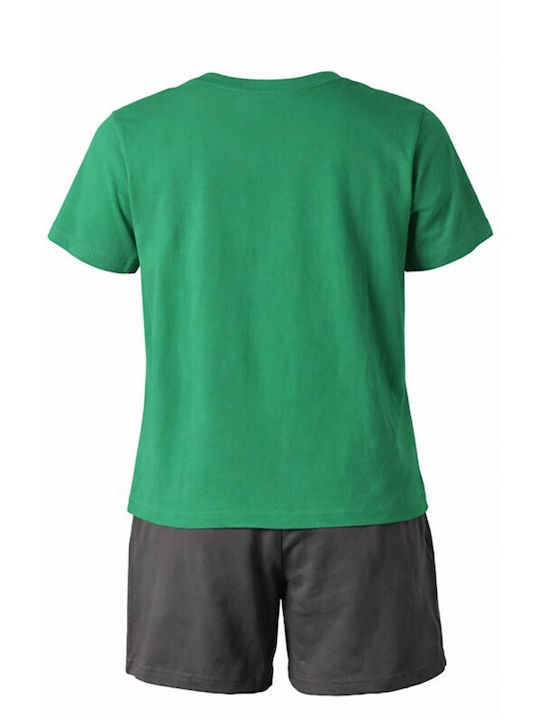 Pijamale Copii 2-6 Ani Vara Verde 2021308pr Verde