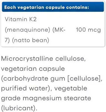 Natural Factors Vitamin K2 Βιταμίνη για την Υγεία των Οστών 100mcg 60 φυτικές κάψουλες
