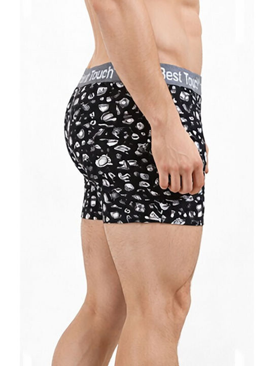 Men's Boxer Black with Patterns