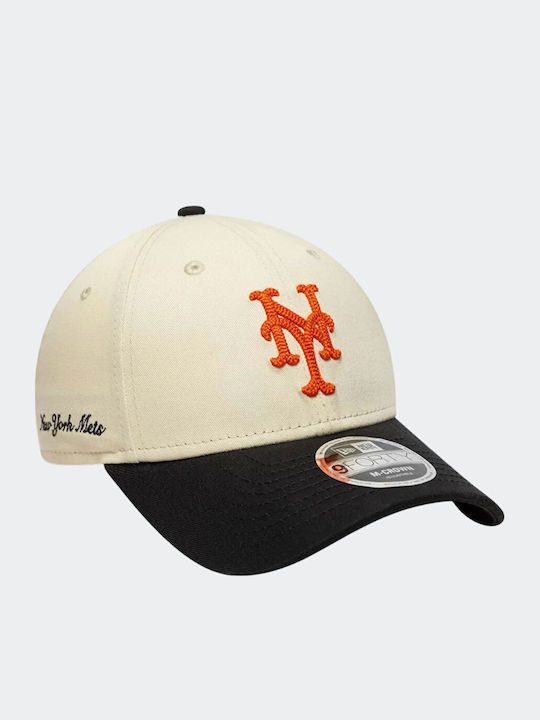 New Era New York Mets Mlb Side Script Кремава 9forty M-crown Регулираща Се Капачка Унисекс Многоцветна New Era New York Mets Mlb Side Script Кремава 9forty M-crown Регулираща Се Капачка Унисекс Многоцветна