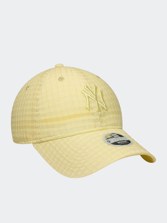 New Era New York Yankees Womens Mlb Seersucker Pastel Yellow 9twenty Adjustable Cap Γυναικείο Καπέλο Κίτρινο