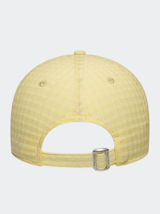 New Era New York Yankees Women's MLB Seersucker Pastel Yellow 9Twenty Adjustable Cap Women's Jockey Yellow