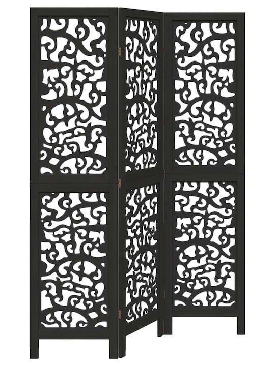 vidaXL Decorative Room Divider Wooden with 3 Panels 105x160cm