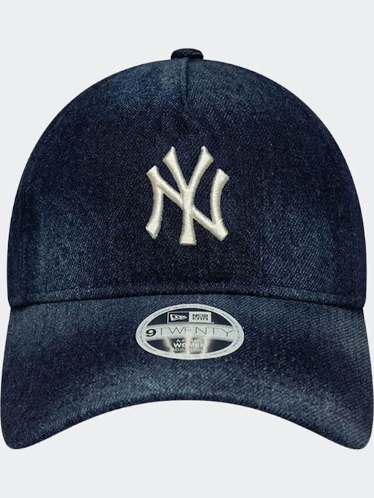 New Era New York Yankees Mlb Denim Navy 9twenty A-frame Adjustable Cap Unisex Jockey Albastru