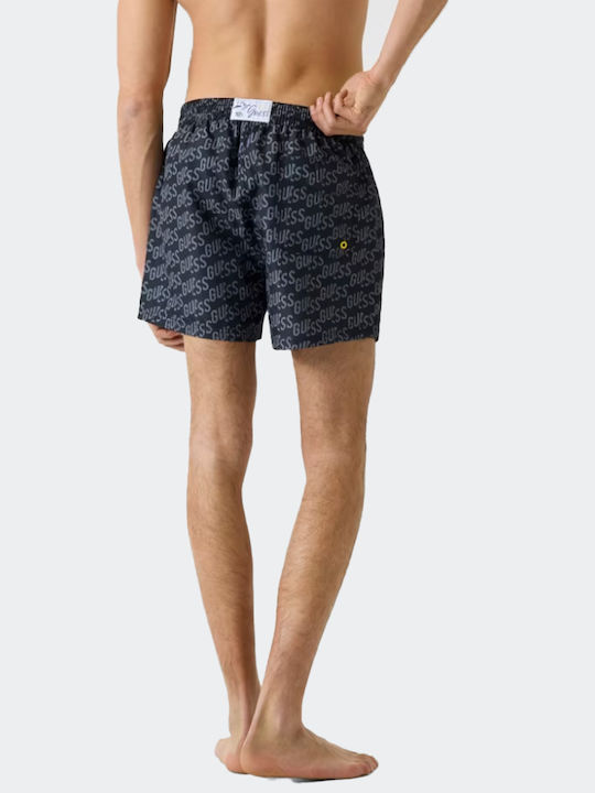 Men's Swimwear Bermuda Black With Patterns