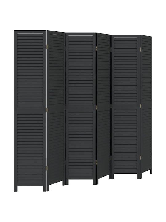 vidaXL Decorative Room Divider Wooden with 6 Panels 210x200cm