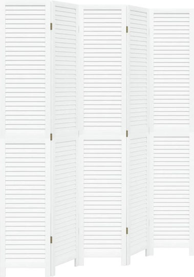 vidaXL Decorativ Paravan Lemn cu 5 Panouri 175x220cm