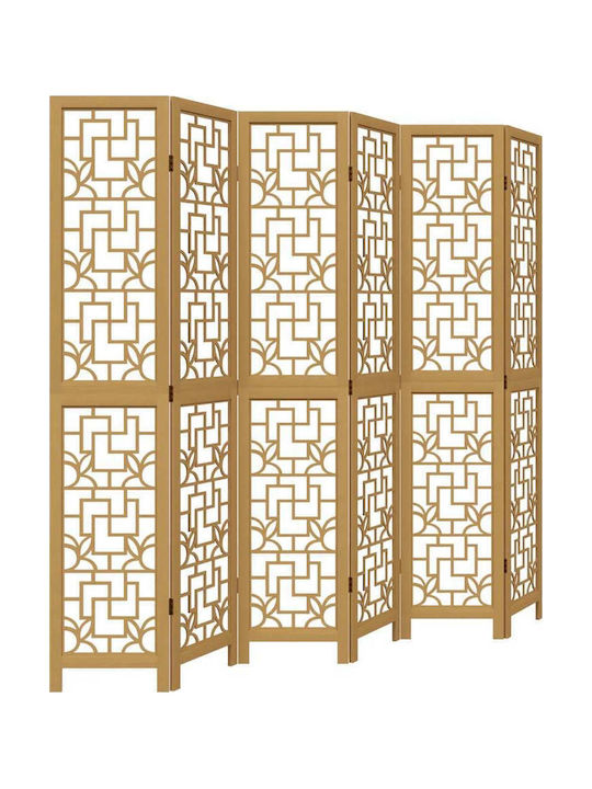 vidaXL Decorativ Paravan Lemn cu 6 Panouri 210x200cm