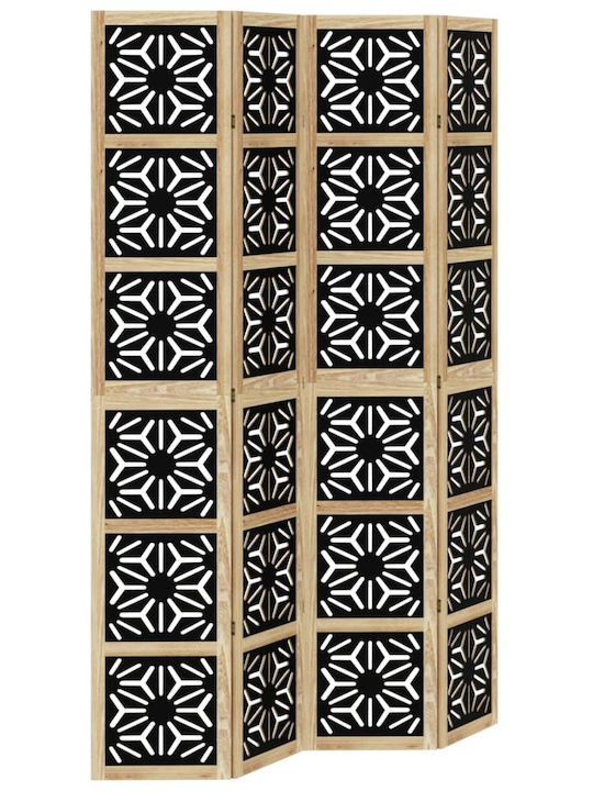 vidaXL Decorativ Paravan Lemn cu 4 Panouri 140x220cm