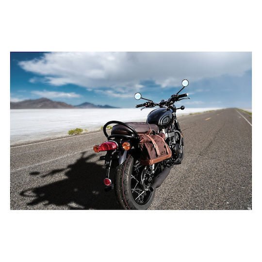 Longride ''old Chopper'' Waxed Cotton Saddlebag Marron Brown