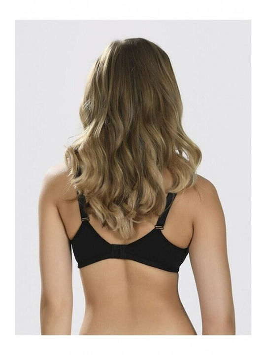 NBB Lingerie Βαμβακερό Σουτιέν Εγκυμοσύνης & Θηλασμού με Clips Μαύρο