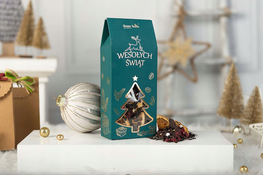 Black Christmas Tea In A Box Winter Time Sugar Snowflakes 60 G