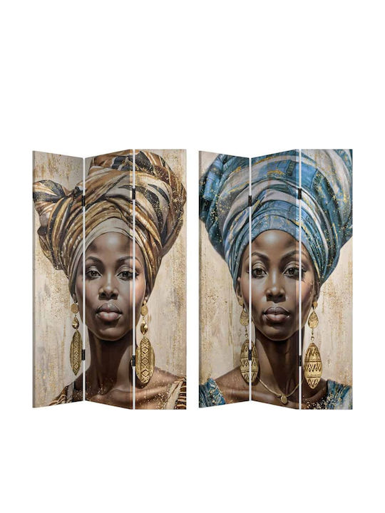 Ankor Woman Decorative Room Divider made of Canvas Double-Sided 180x120cm