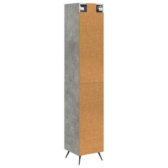 vidaXL Στήλη Μπάνιου Δαπέδου Μ34.5xΒ34.5xΥ90cm Γκρι