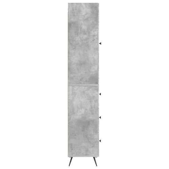 vidaXL Στήλη Μπάνιου Δαπέδου Μ34.5xΒ34.5xΥ90cm Γκρι