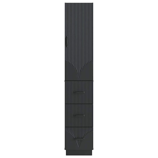 vidaXL Στήλη Μπάνιου Δαπέδου Μ33xΒ34.5xΥ87cm Μαύρη