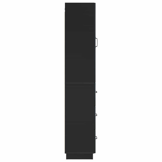 vidaXL Στήλη Μπάνιου Δαπέδου Μ33xΒ34.5xΥ87cm Μαύρη