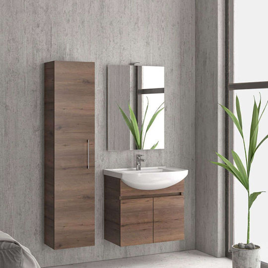 Karag Elsa NELSC8702 Στήλη Μπάνιου Τοίχου με Μελαμίνη 35x27x160cm Brown 8702