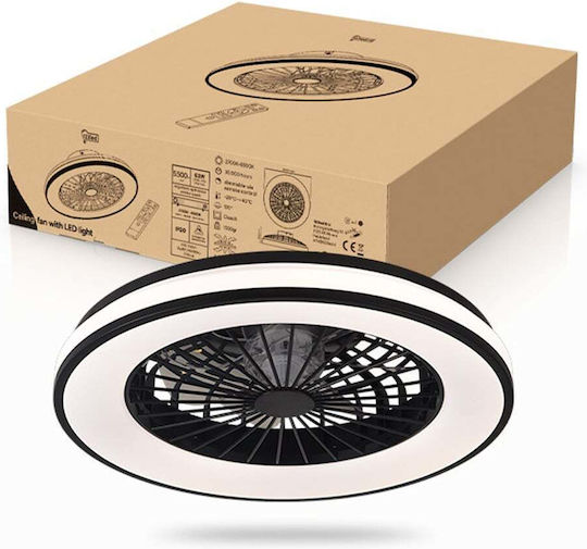 123led Deckenleuchte 48.5cm mit Leuchte Transparente / Schwarze