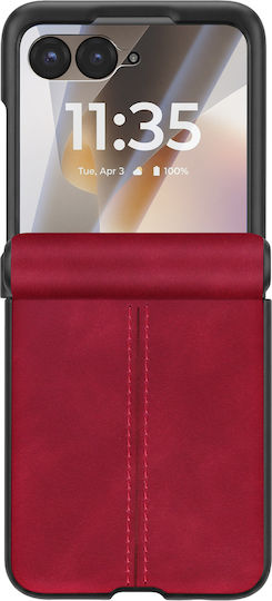 Avizar Handyhülle Motorola Razr 70 Gehärtetes Glas Bildschirmschutz Burgundisch