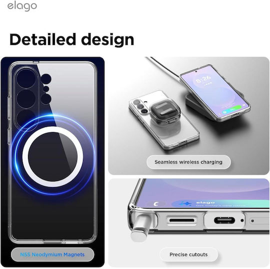 Case Samsung Galaxy S26 Ultra Elago Magnetic Hybrid Hard Magsafe Transparent Egs26mshb69-tr