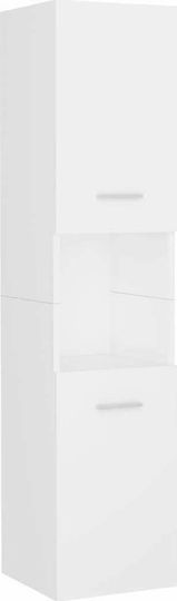 vidaXL 804997 Bathroom Wall Hung Cabinet 30x30x130cm White