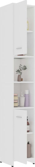 vidaXL Floor Bathroom Column Cabinet L30xD30xH183.5cm White