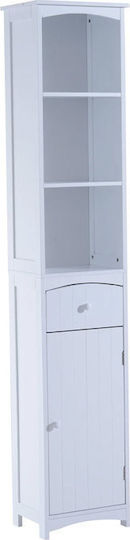 HomCom 834-077 Στήλη Μπάνιου Δαπέδου 35x24x170cm Λευκή