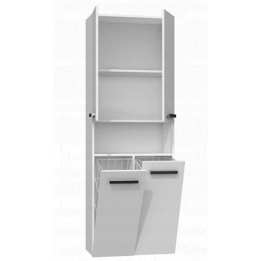 Topeshop Nel 2K DK Στήλη Μπάνιου Δαπέδου 60x30x174cm Λευκή