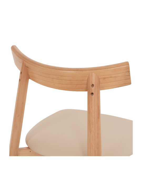 Osorio Dining Chairs with Artificial Leather Upholstery Natural-Ecru 2pcs 51x55x74cm