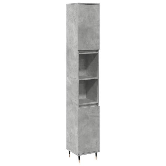 vidaXL 857195 Στήλη Μπάνιου Τοίχου 30x30x190cm Γκρι