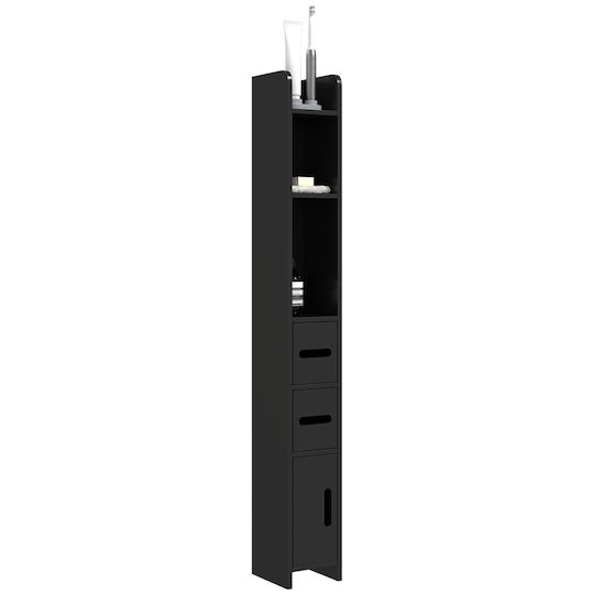 Kleankin Στήλη Μπάνιου Δαπέδου Μ15xΒ17xΥ120cm Μαύρη