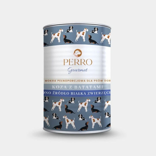 Perro Wet Dog Food in Cans with Potatoes and Meat Grain-Free 6x400gr