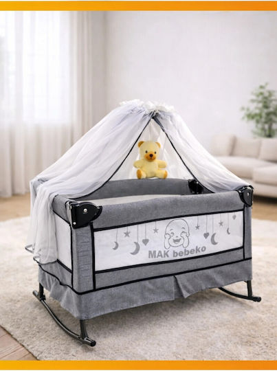 SteweHome Babywiege mit Matratze und Rädern