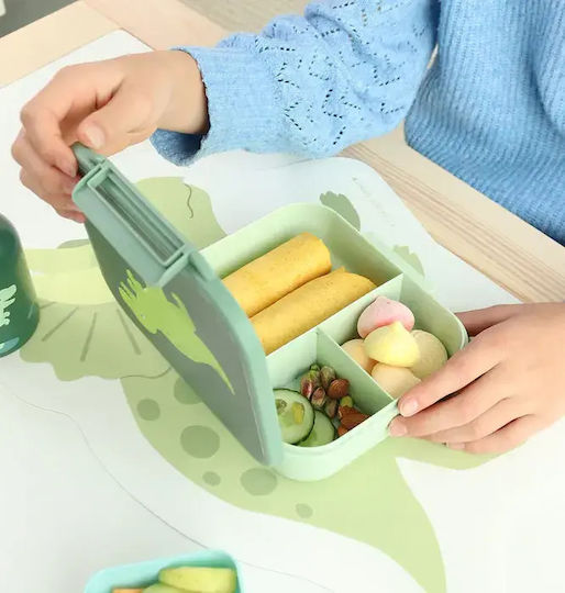 A Little Lovely Company Plastic Kids' Food Container Dinosaurs 0.9lt 18 x 17 x 5cm