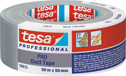 Tesa Selbstklebendes Gewebeband Silber 50m Länge 50mm Breite 2 Stücke Tesa Selbstklebendes Gewebeband Silber 50m Länge 50mm Breite 2 Stücke