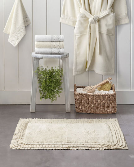 Nima Bath Mat Cotton White 50x80cm Nima Bath Mat Cotton White 50x80cm