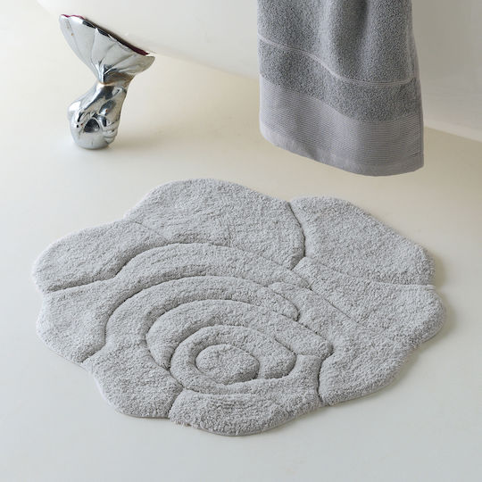 Kentia Bath Mat Cotton Round Loft Rosie 000081121 Grey Φ60cm