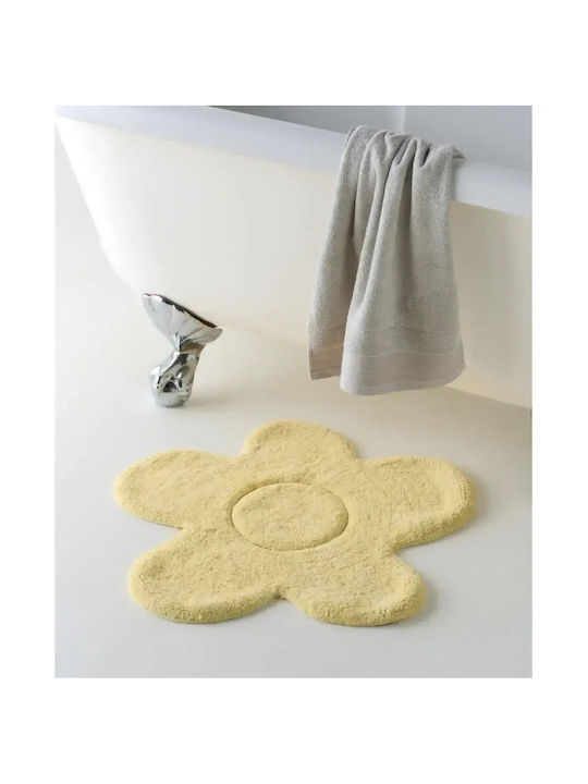 Kentia Bath Mat Cotton Round Daria 000081122 Yellow Φ60cm