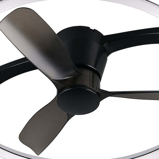 Trio Lighting Stockholm Ανεμιστήρας Οροφής 73.5cm με Φως Μαύρος