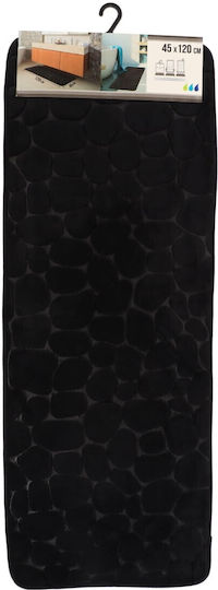Non-Slip Bath Mat Microfiber AT000100498 Black 50x120cm