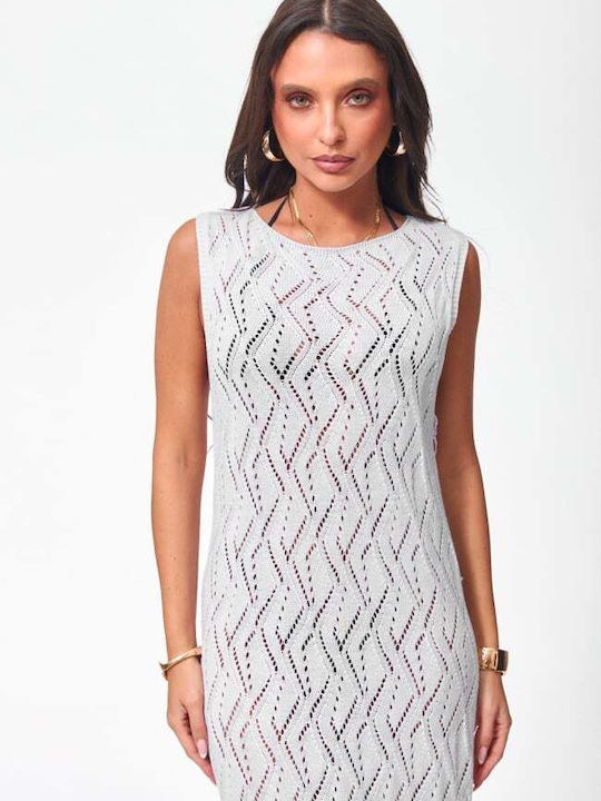 Decoro Damen Maxi Strandkleid Weiß