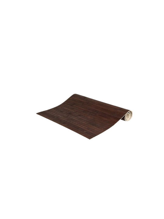 MRShome Неслизащ Бански Килим Дървен DF-0044003 Тъмнокафяв 50x80см