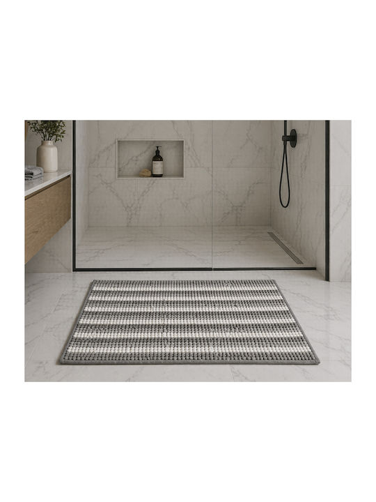 MRShome Rutschfeste Badematte DF-0063002 Grau/Weiß 60x40cm
